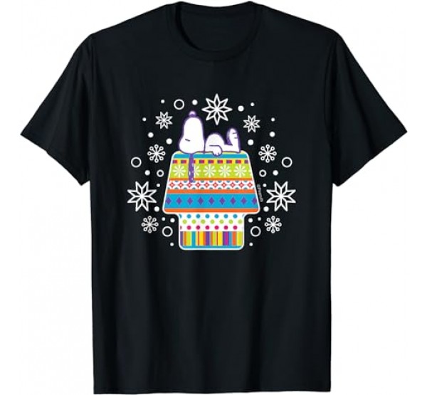 Peanuts - Snoopy Christmas Scandinavian Theme T-Shirt Peanuts - Snoopy Christmas Scandinavian Theme T-Shirt